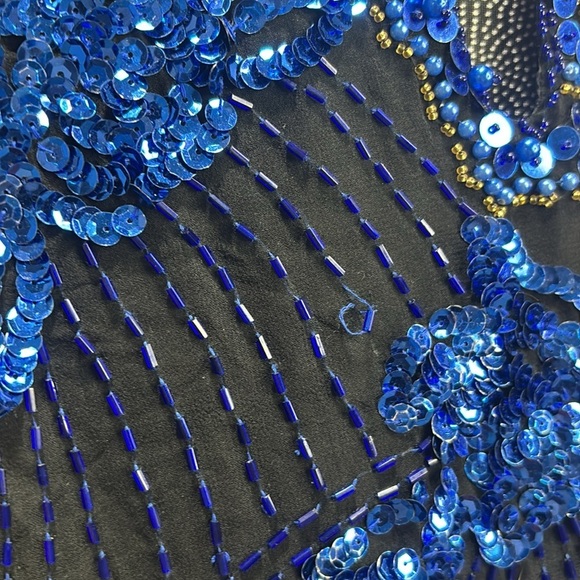 SWEE LO New York 100% Silk & Sequins beaded VTG blouse size M - Picture 8 of 14